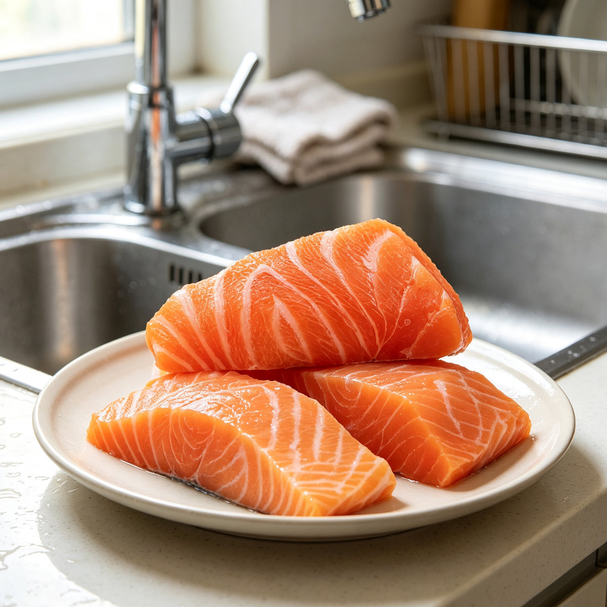 Premium Fresh Salmon Sashimi Cubes