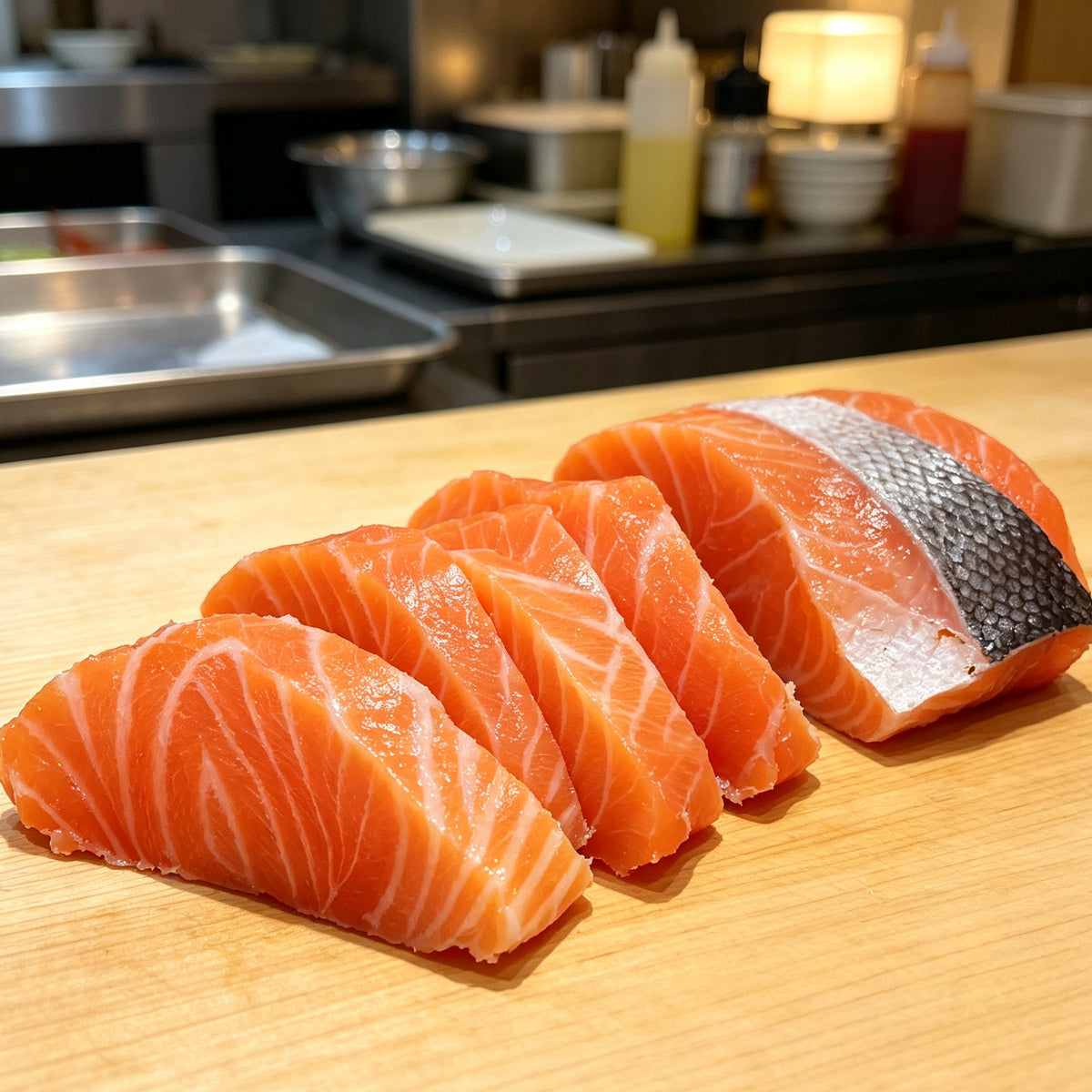 Premium Fresh Salmon Sashimi Cubes